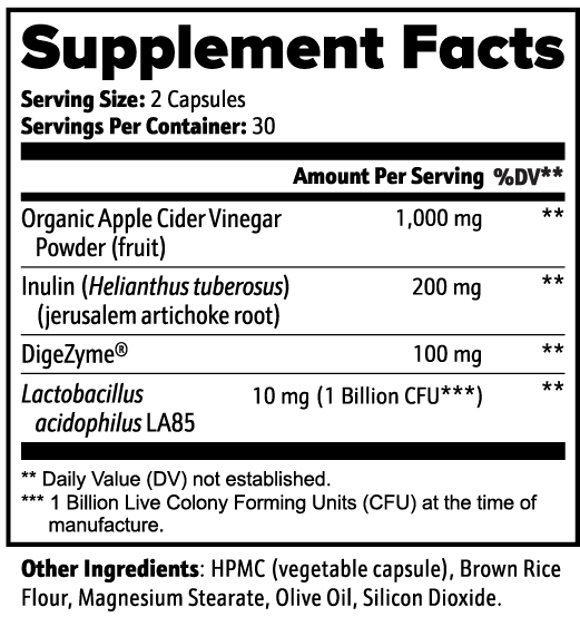 Apple Cider Vinegar + Probiotic & Enzyme Blend
